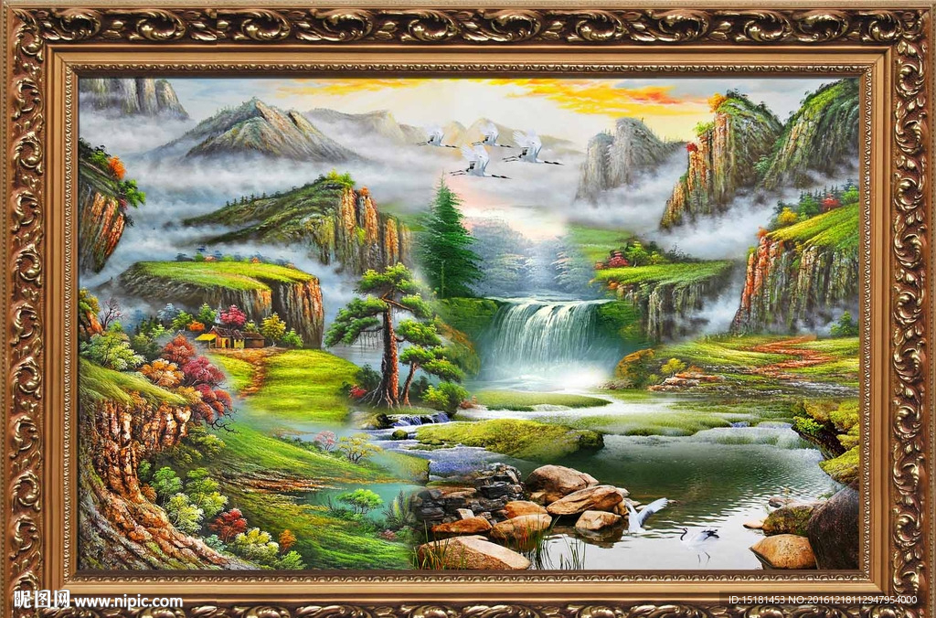 山水油画