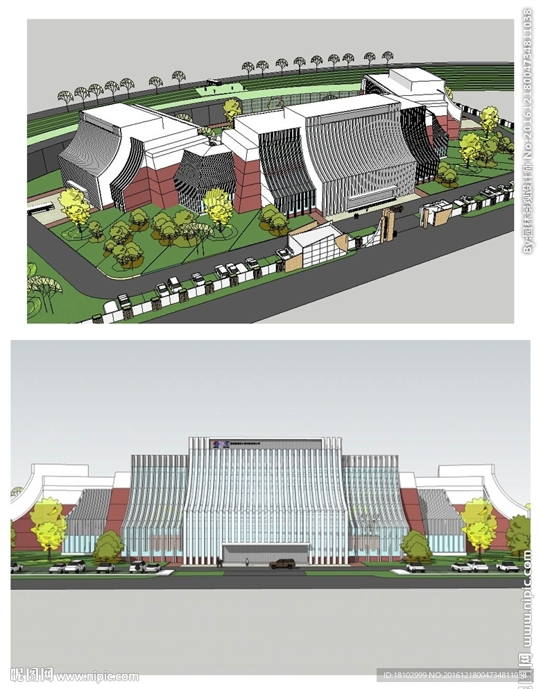 单体概念建筑草图大师SU模型