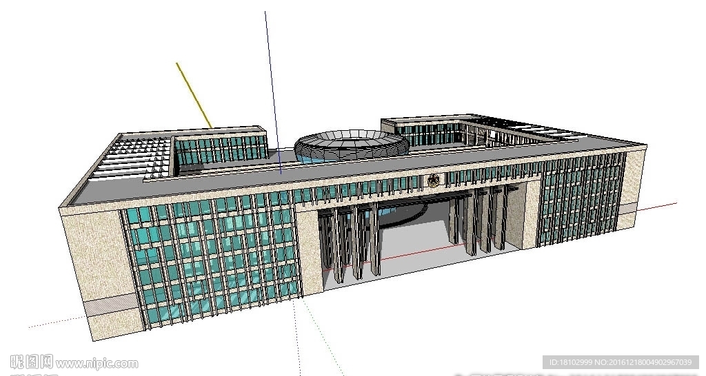 办公楼建筑草图大师SU模型