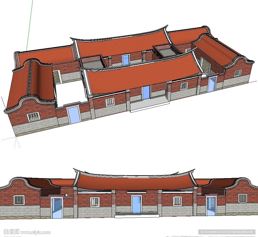 闽南建筑草图大师SU模型