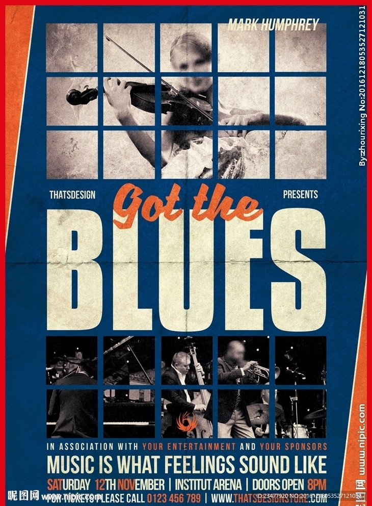 蓝调音乐海报