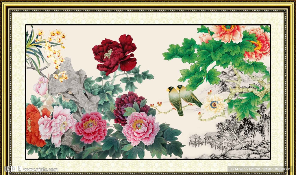 国画牡丹