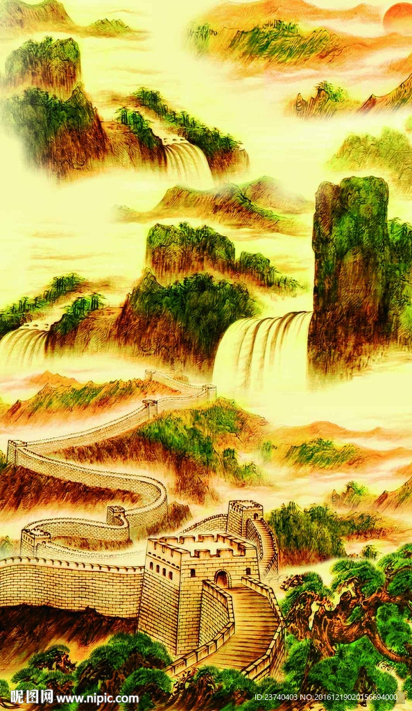 江山玄关背景墙