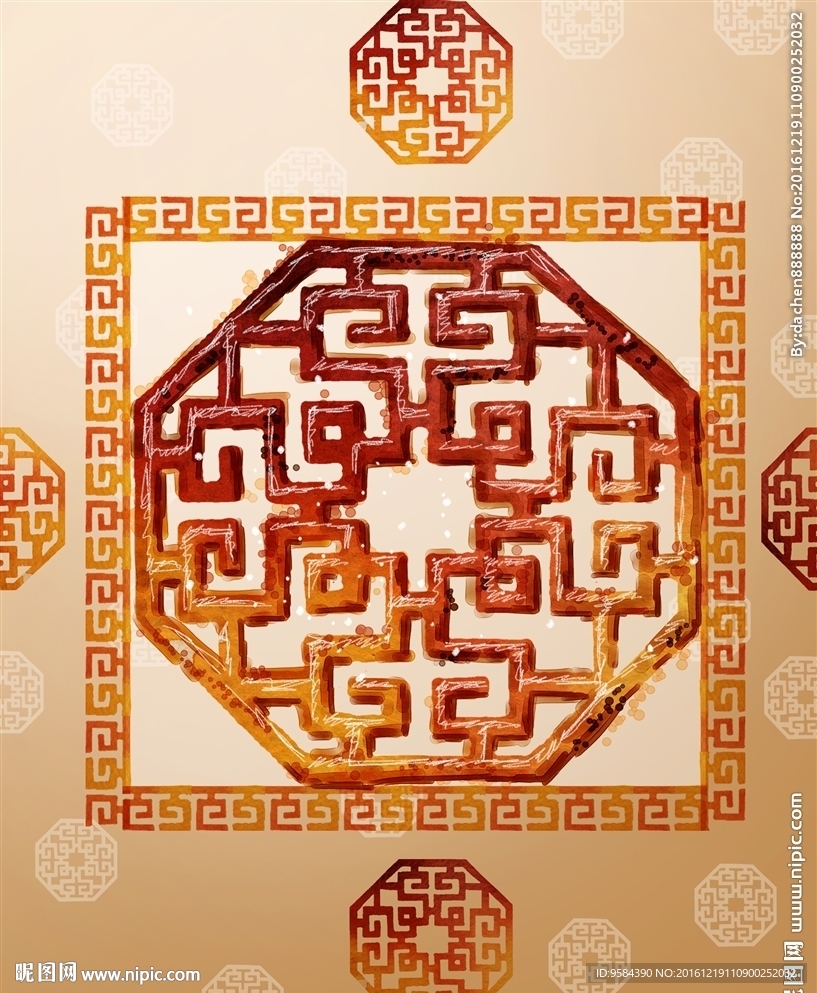 古典时尚唯美花纹素材