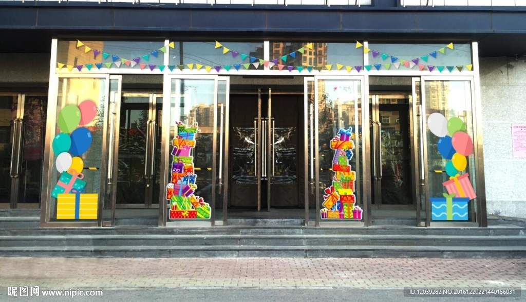 圣诞元旦节日门装饰
