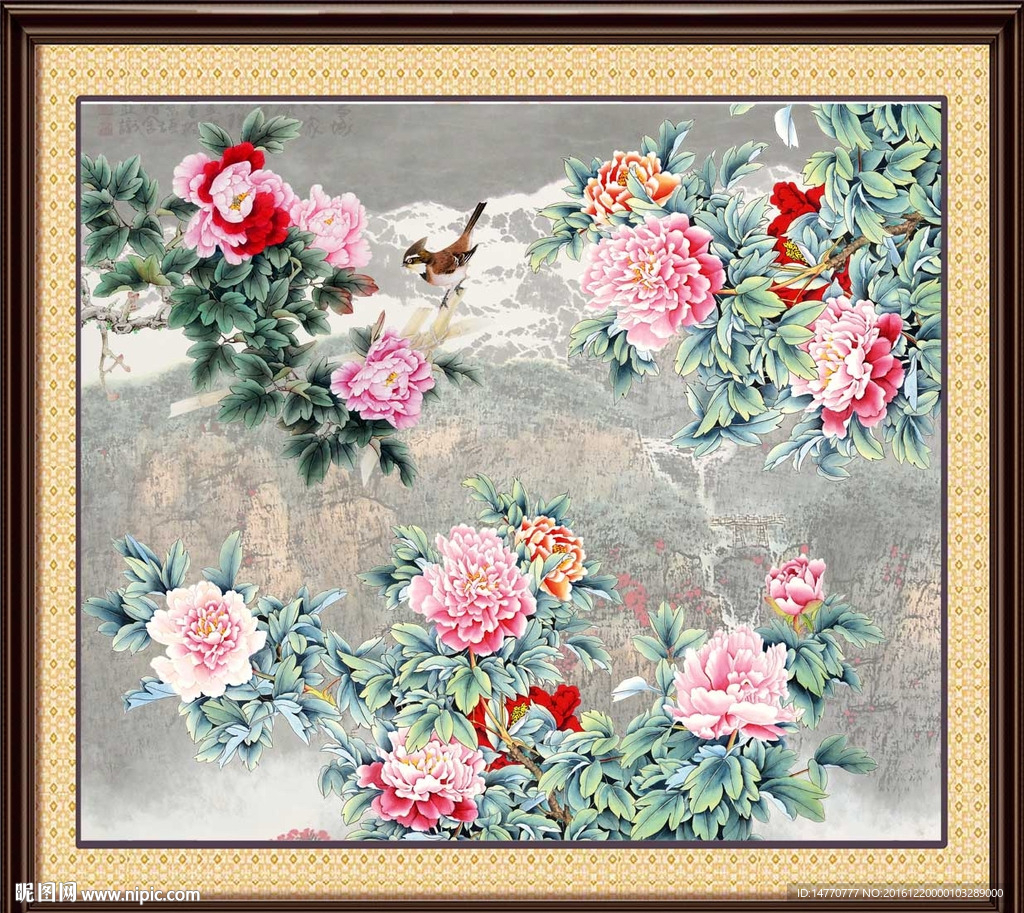 国画牡丹