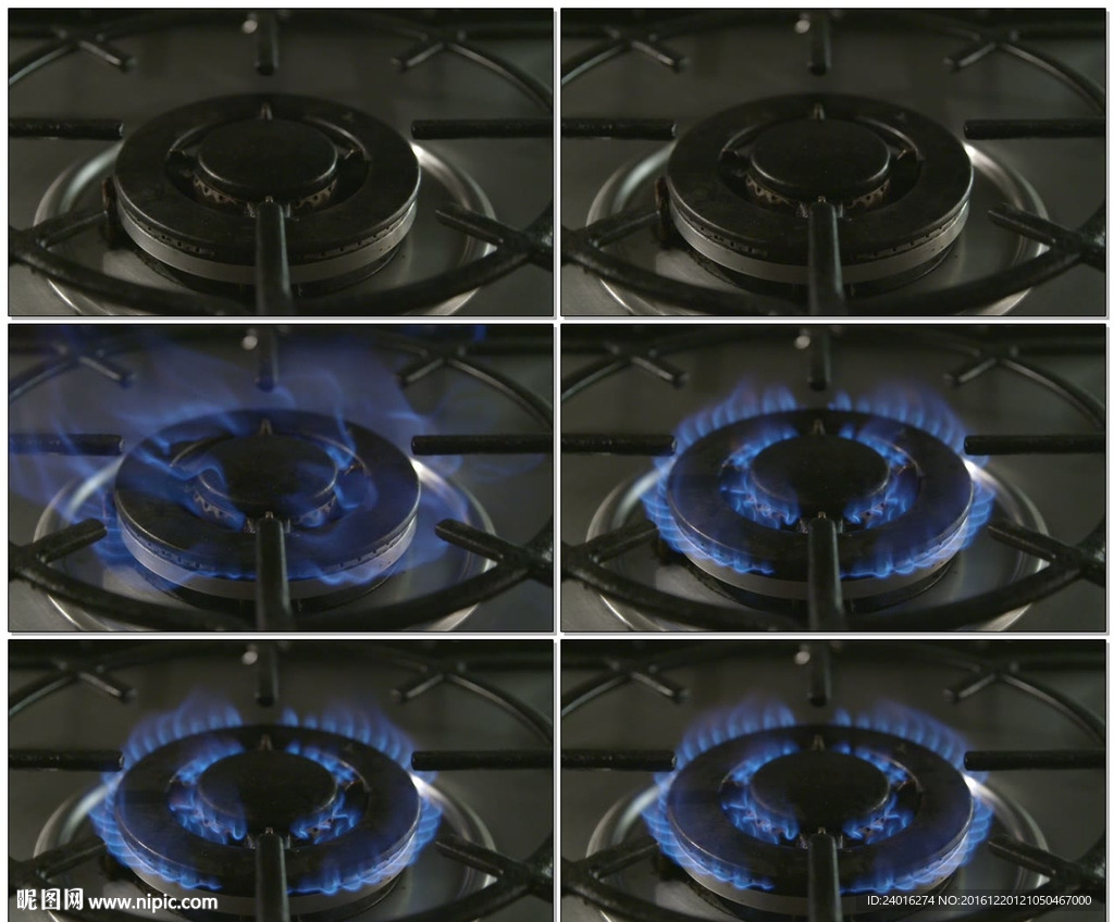 点燃天然气镜头视频