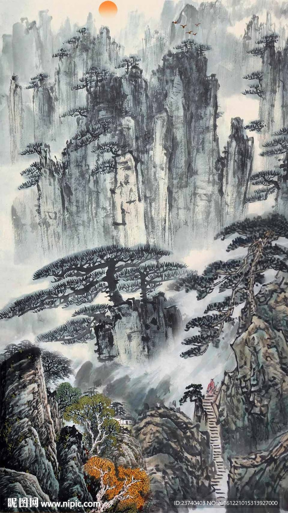 水墨国画玄关