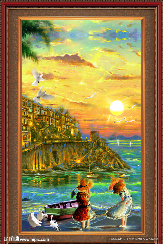 地中海油画