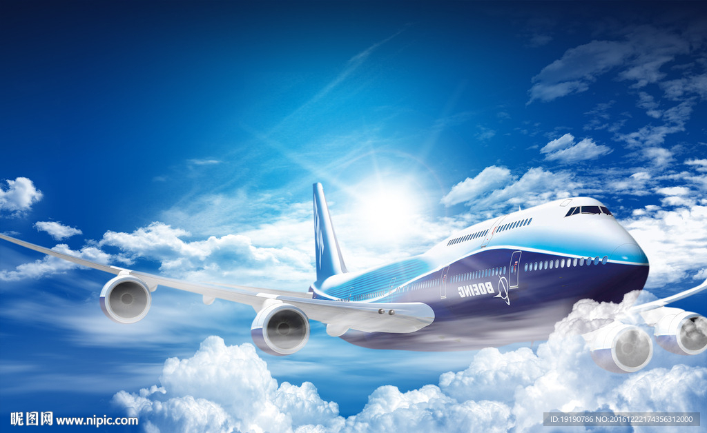 航天航空飞机大气背景