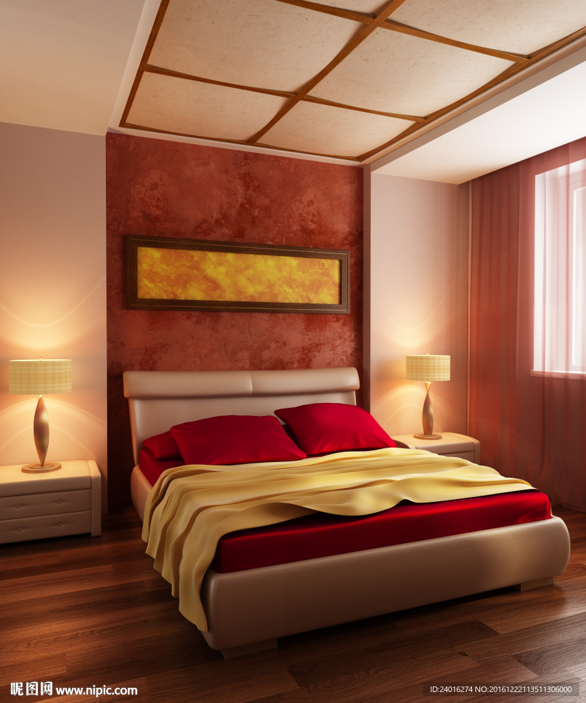 中国风室内设计卧室配色设计高清