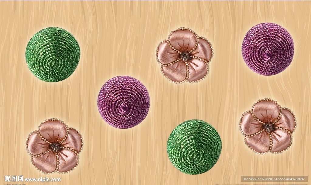 彩色时尚花瓣背景墙