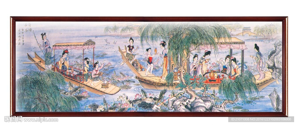 美女图 荷塘月色