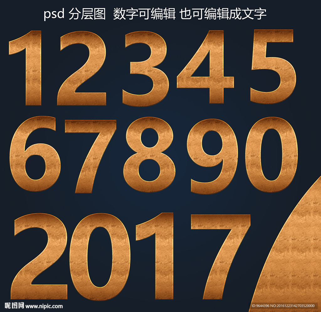 金属数字