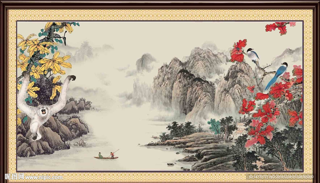 国画花鸟 金猴