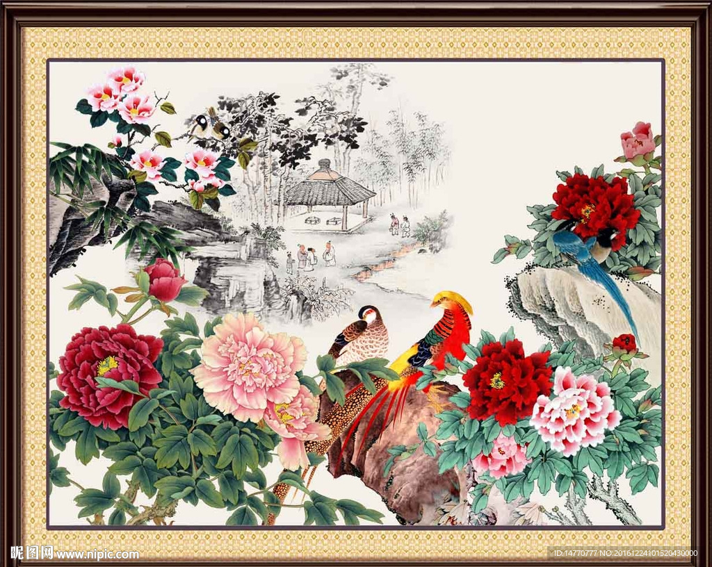 国画牡丹