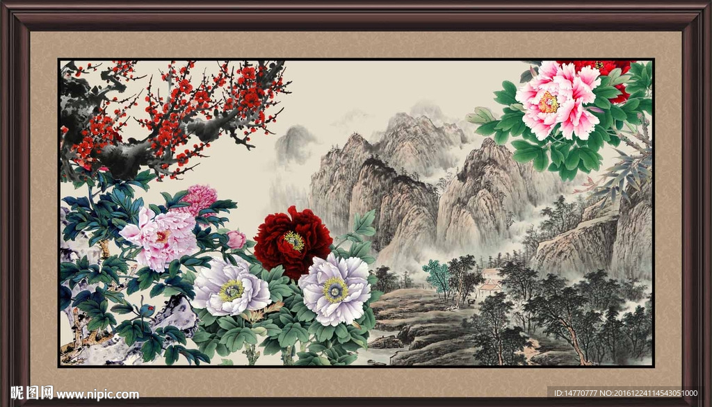 国画牡丹