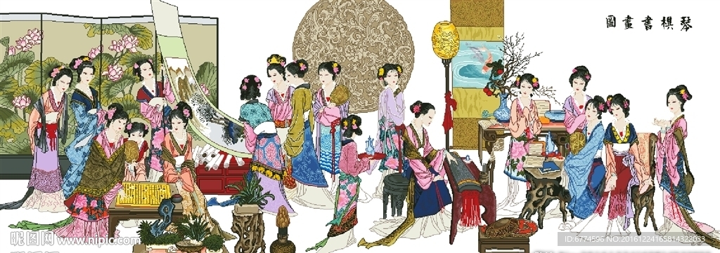 十字绣 琴棋书画