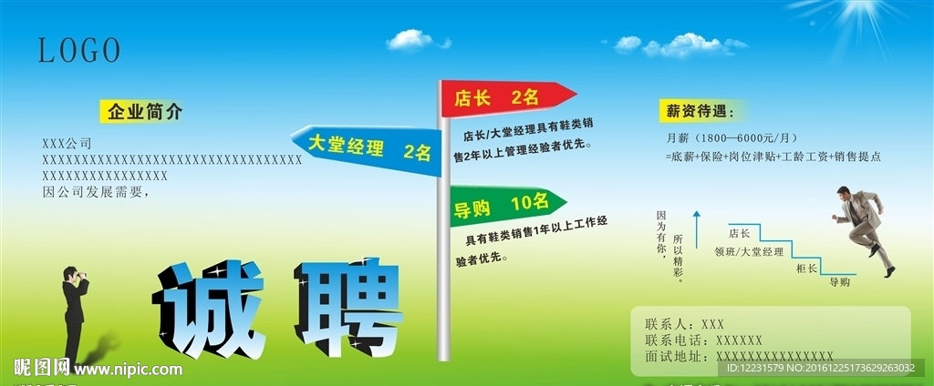 简洁创意招聘广告