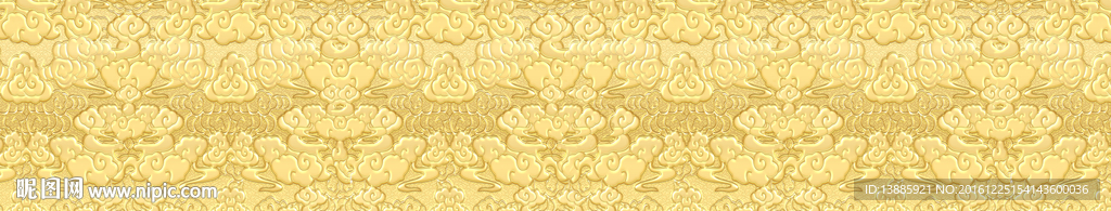 高清金色祥云腰线