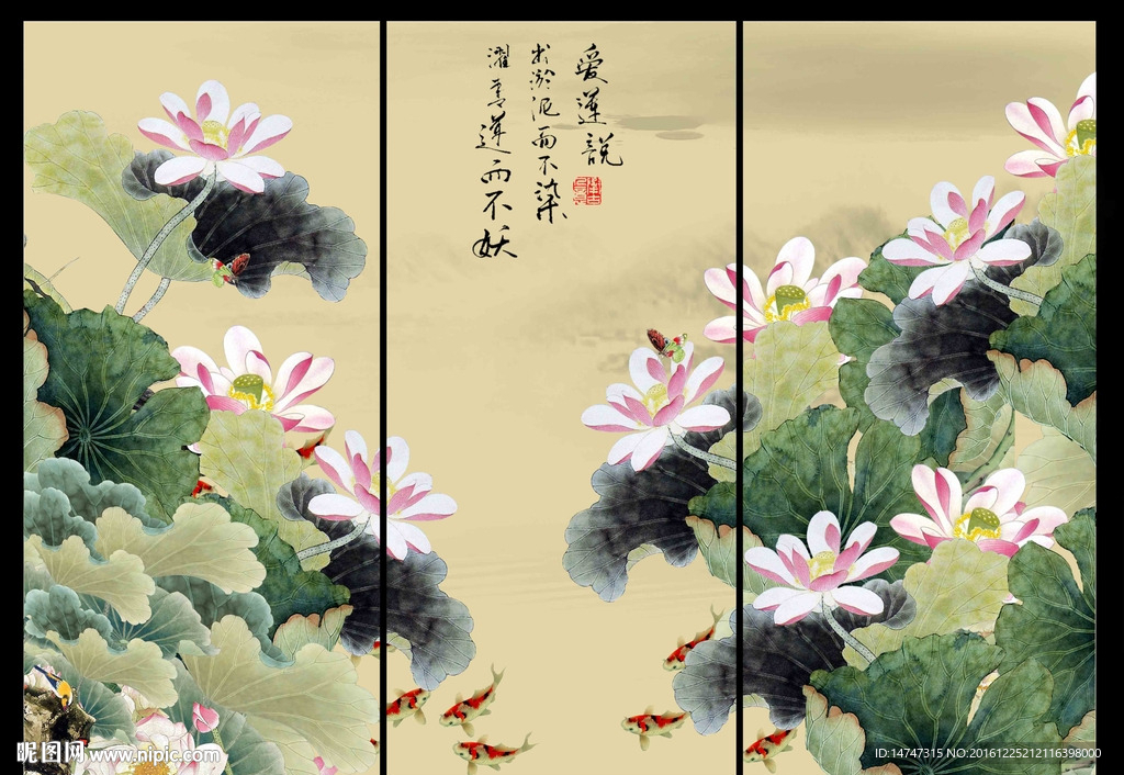 国画荷花
