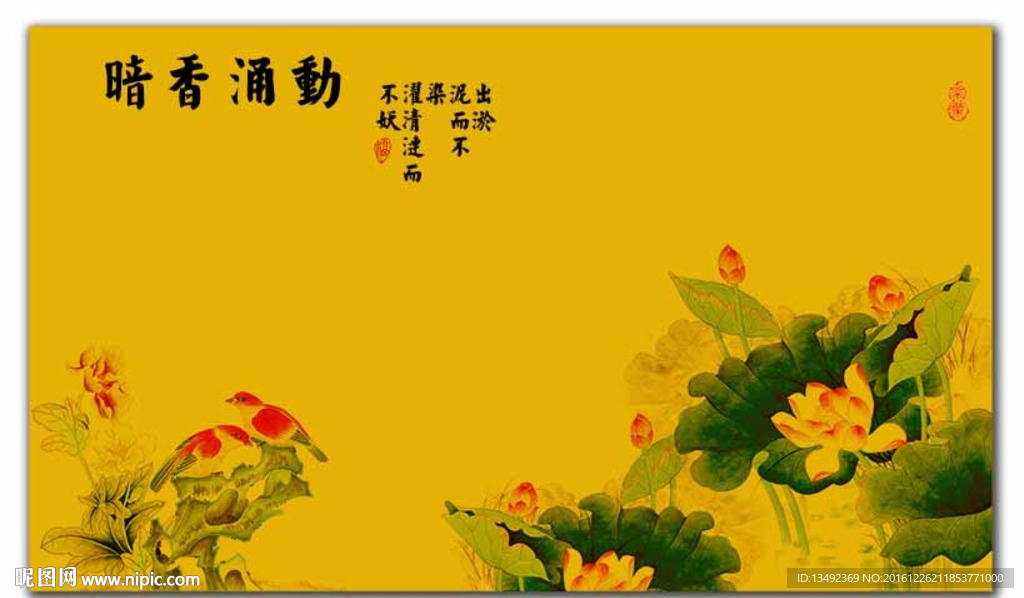 国画荷花