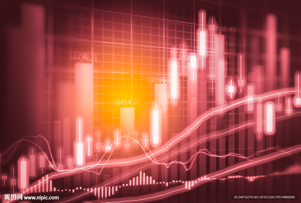 股票市场的数据和财务分析统计图