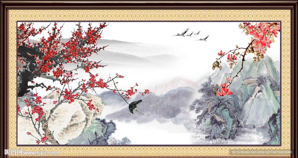 国画梅花