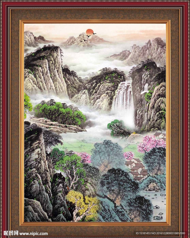 竖幅国画