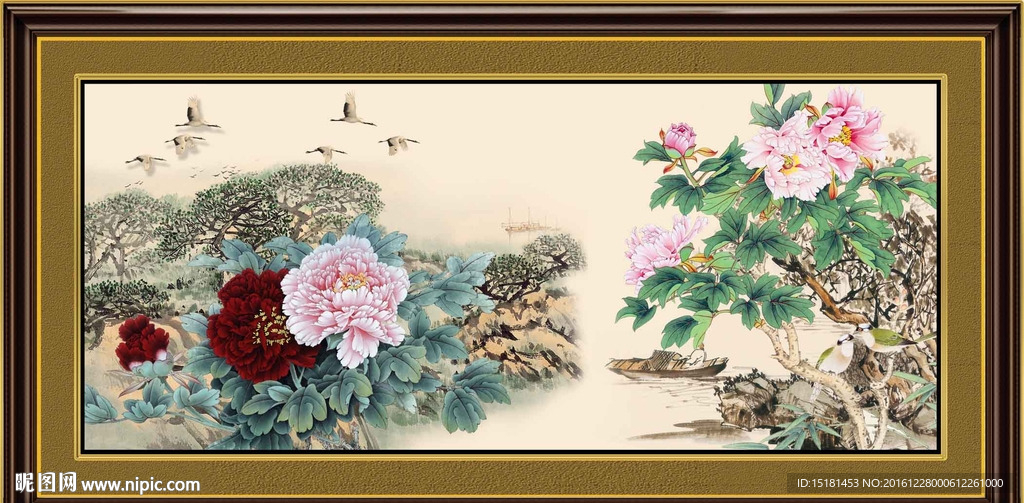 国画牡丹