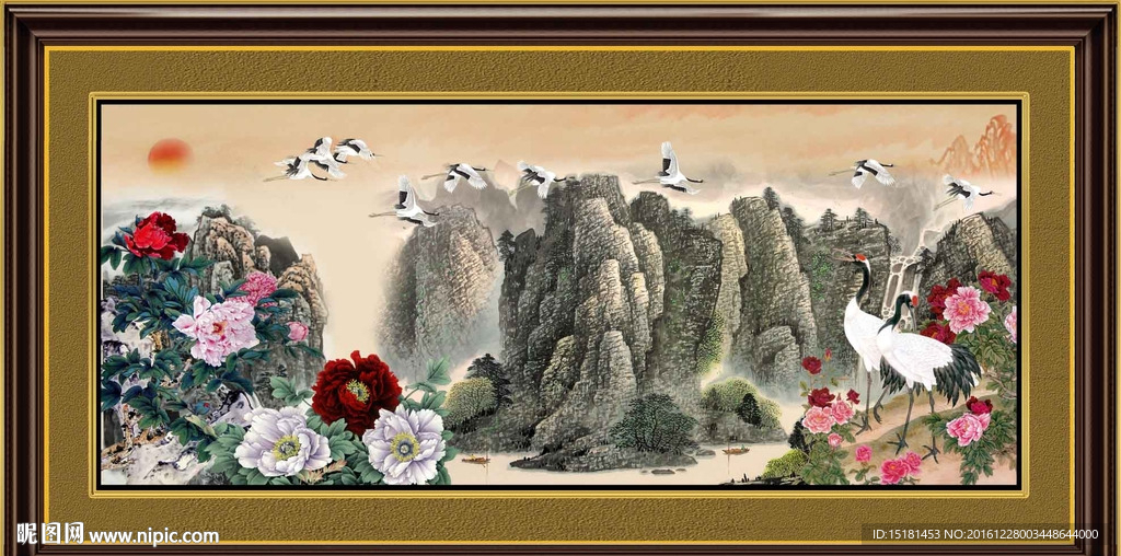 国画牡丹
