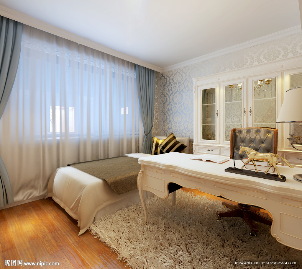 奢华书房效果图