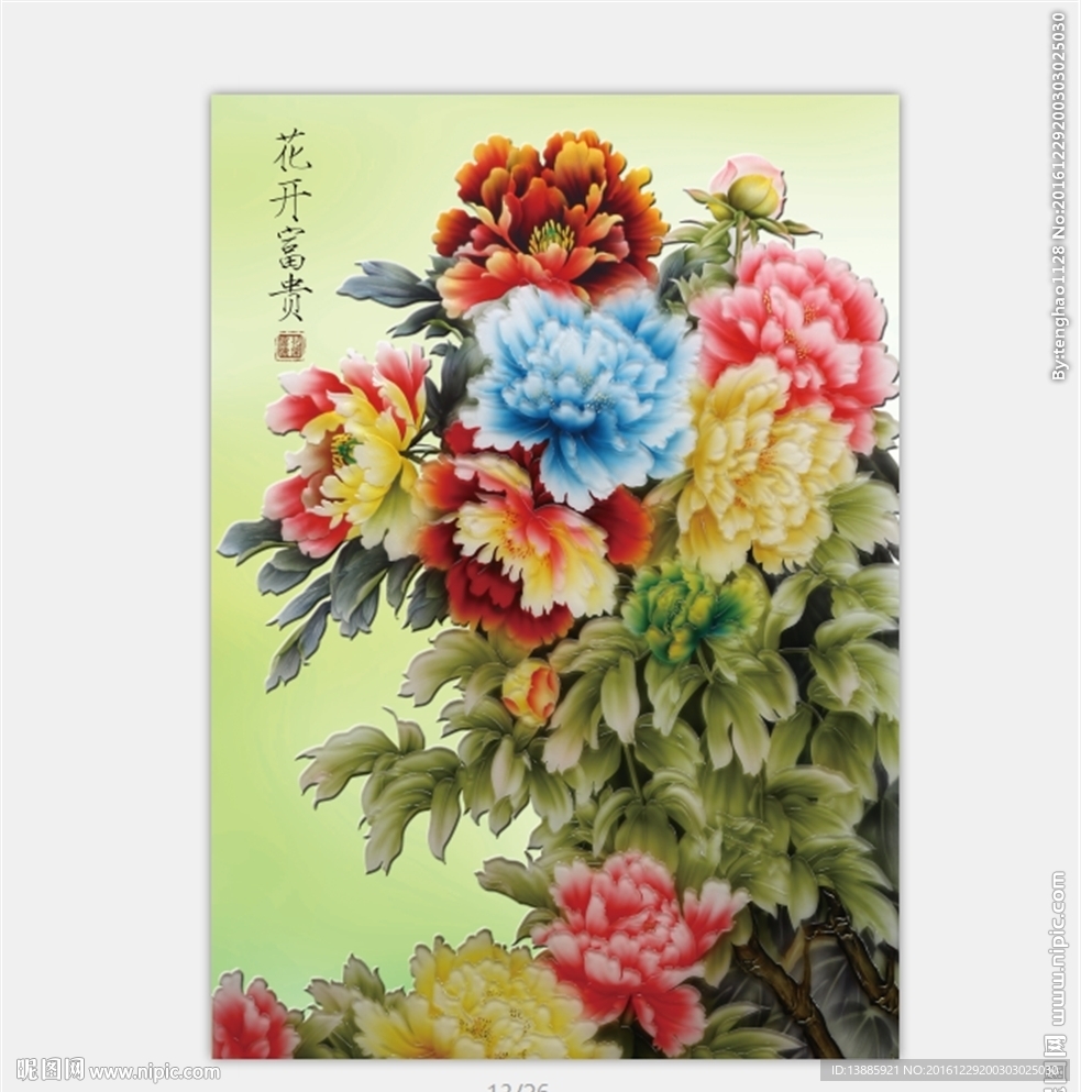 花开富贵高清素材