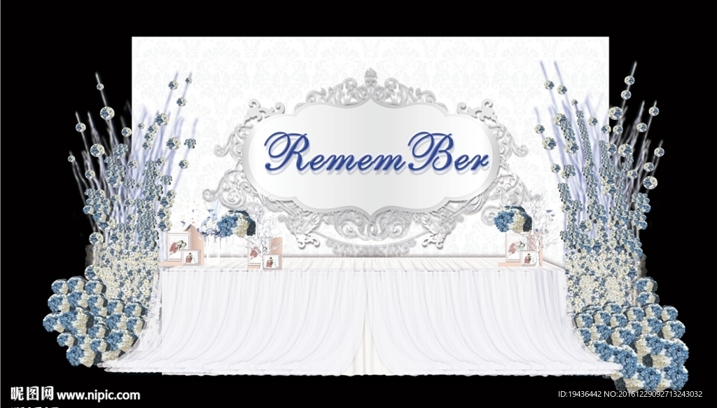 银白色婚礼效果图