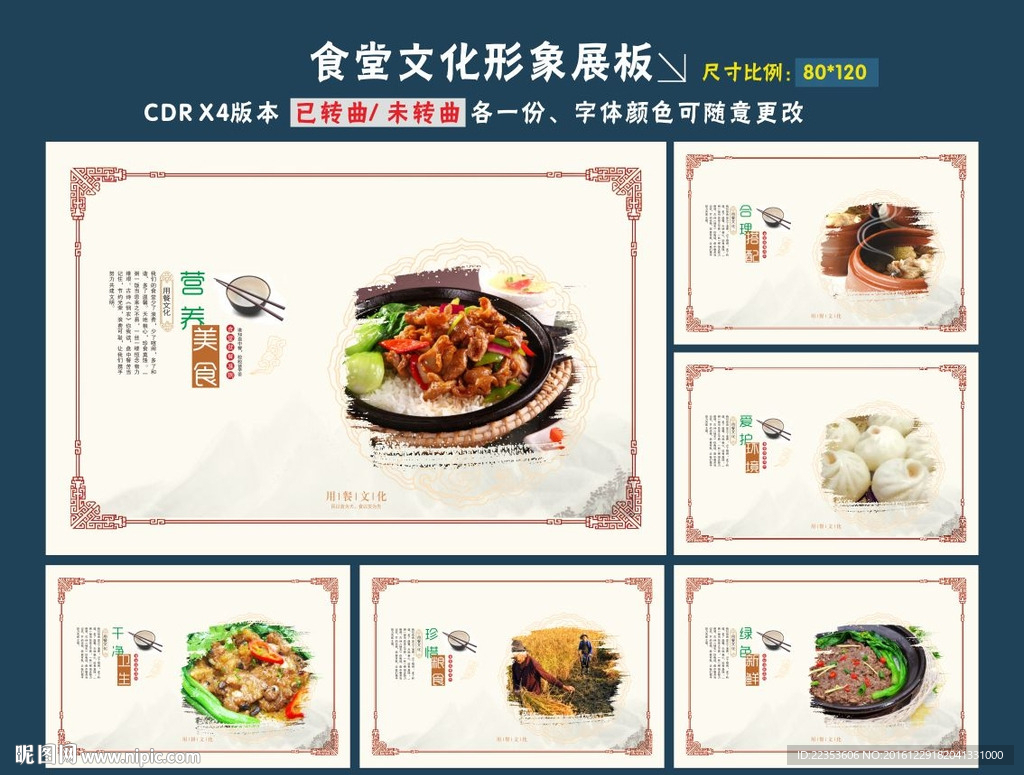 食堂文化形象展板