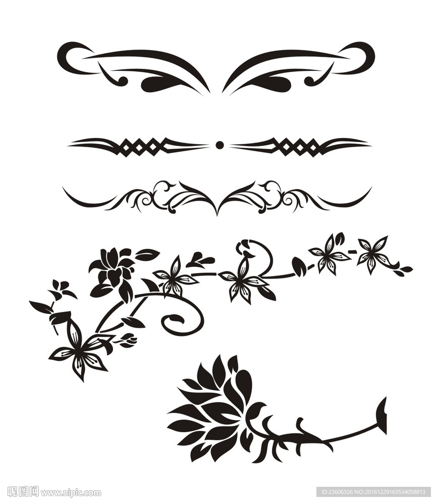 矢量花纹