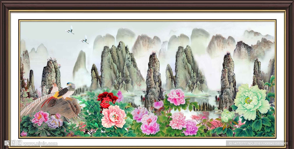 国画牡丹
