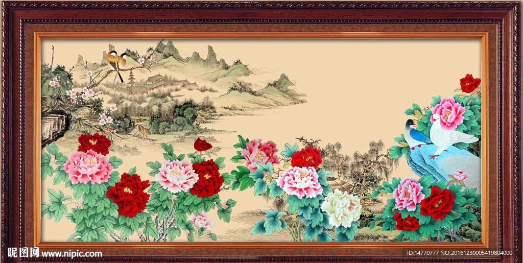 国画牡丹