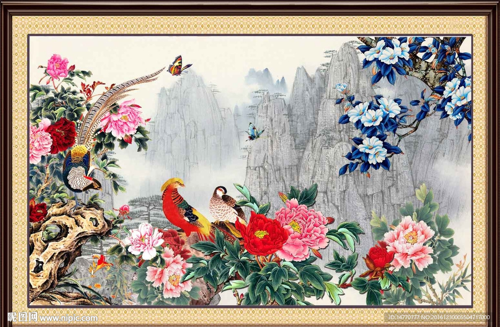国画牡丹