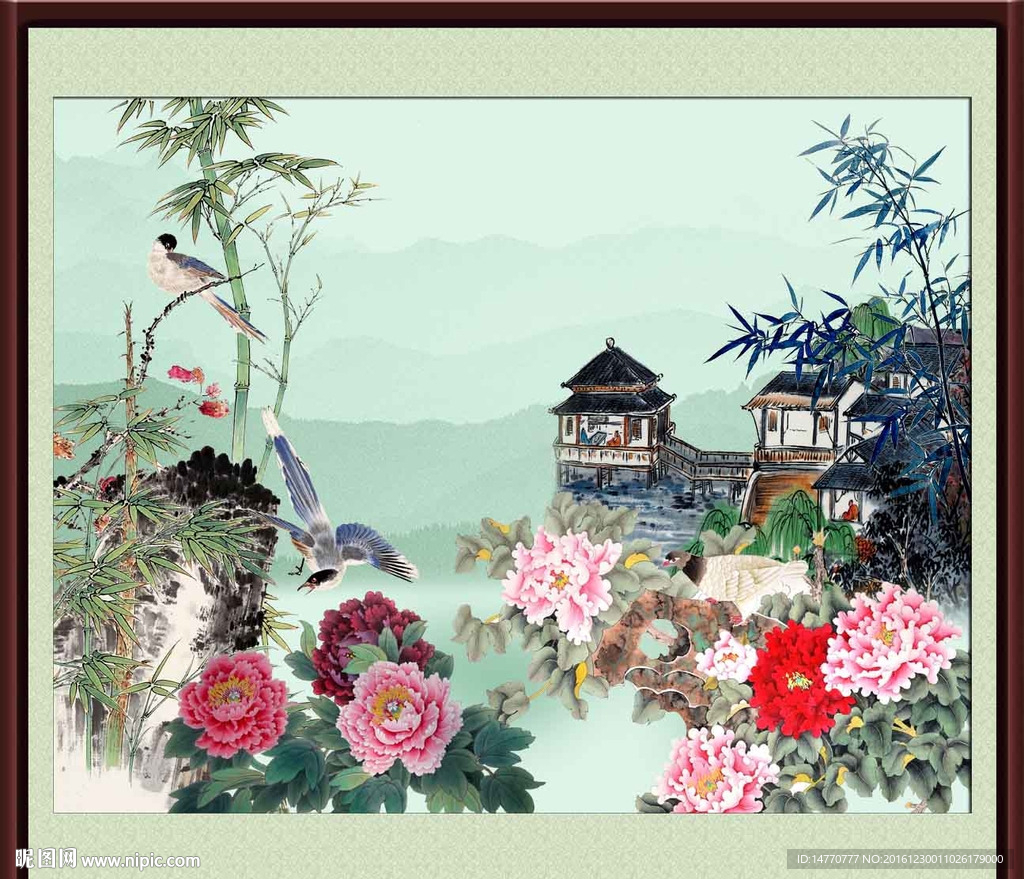 国画牡丹