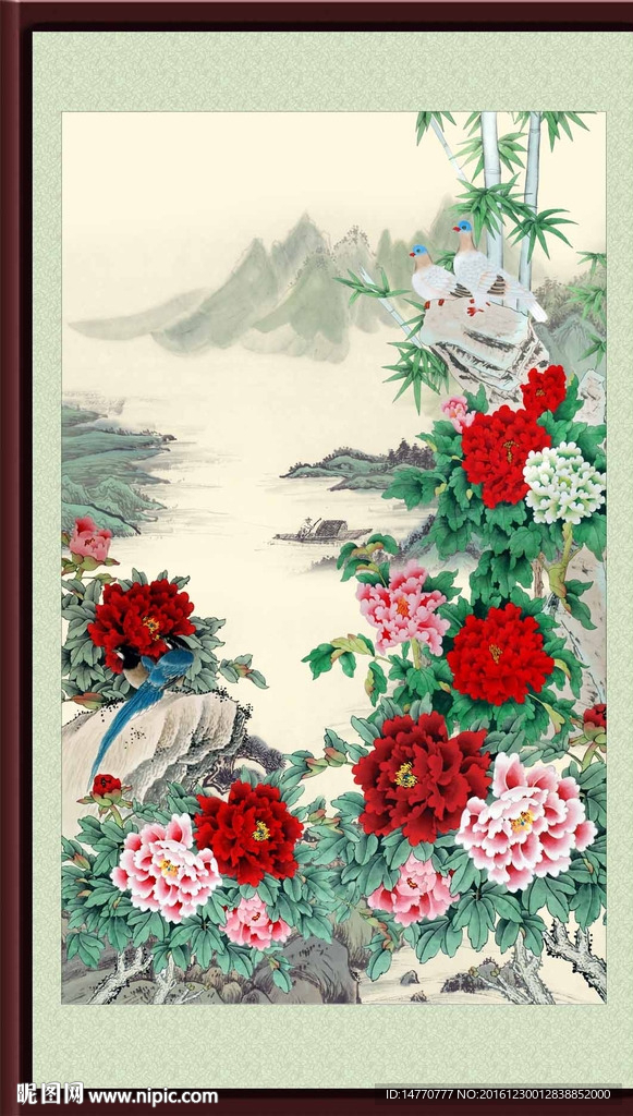 国画牡丹