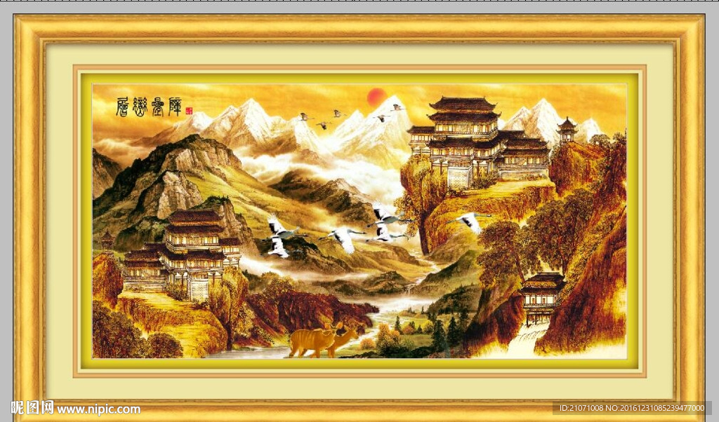 风景画 古楼