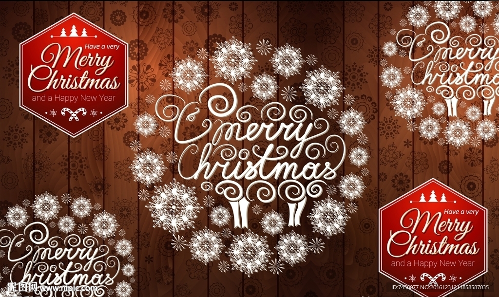 浪漫雪花时尚木板立体背景墙