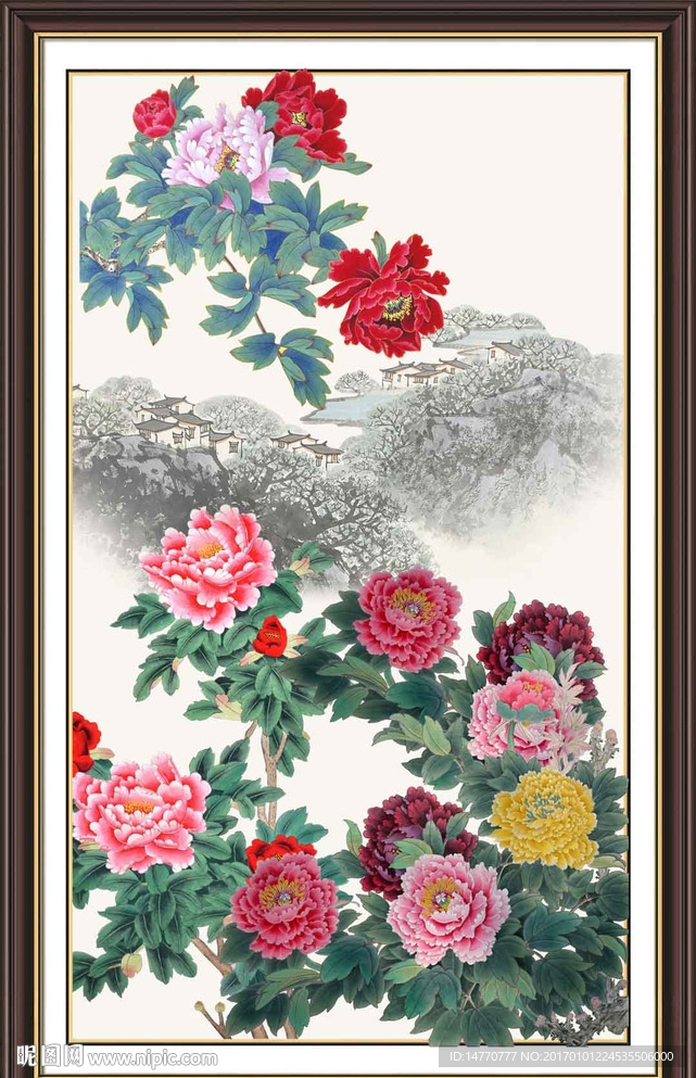 国画牡丹