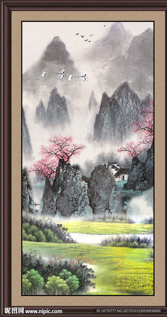 竖幅国画