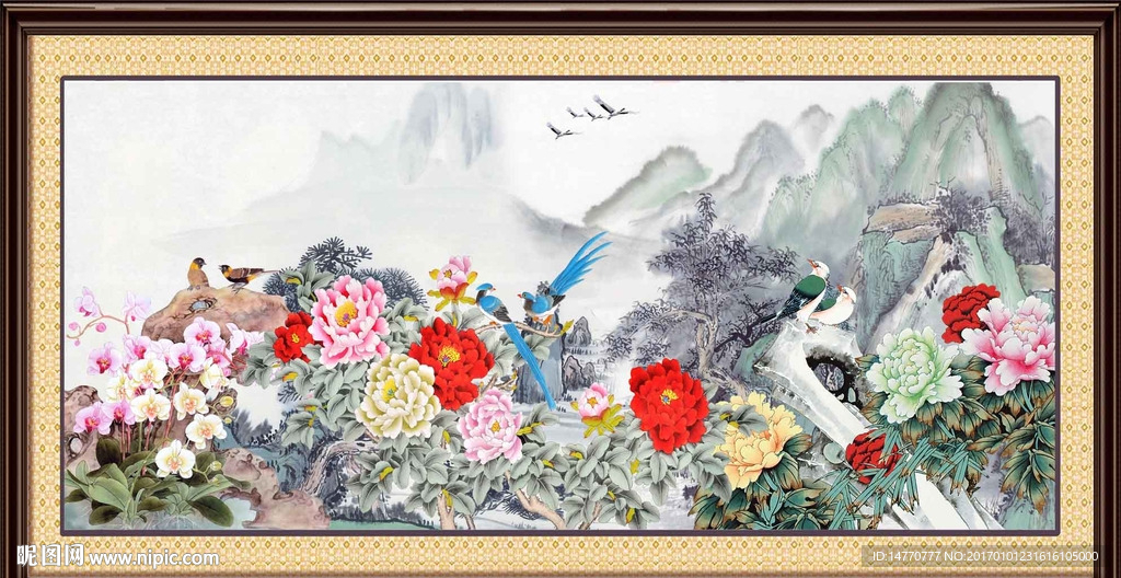 国画牡丹