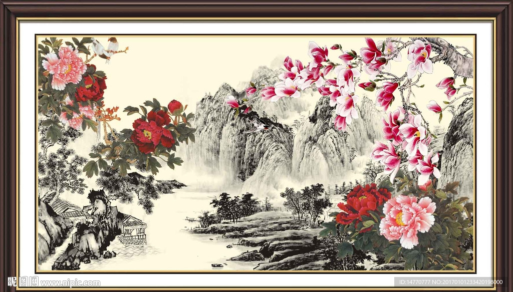 国画牡丹