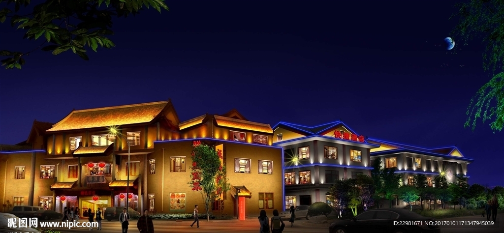仿古建筑群亮化照明设计