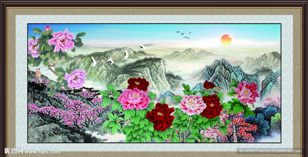 国画牡丹