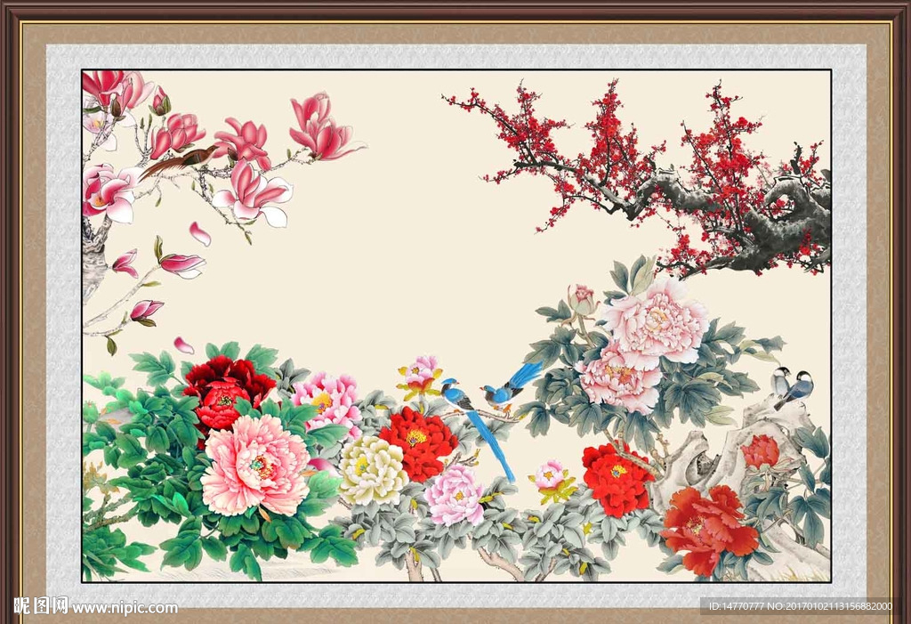 国画牡丹